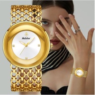 Yalalusi Light Luxury Ladies Watch Hollow Strap Ladies Retro Wrist Watch Round Dial Fashion Women's 