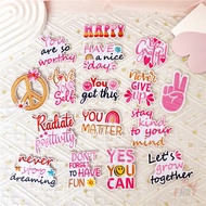 ❁ Healing English Words - Pink Art Iron-On Patch ❁ 1Pc Stay Kind To Your Mind DIY Sew on Iron on Bad