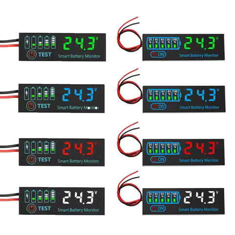 12V/24V/36V/48V Battery Level Indicator 18650 Lithium Battery Capacity Charge Tester LED Indicator L