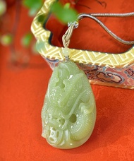 秒殺價 天然和田玉黃口料龍吊墜