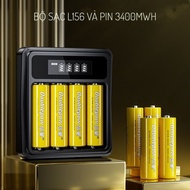 Pin sạc 1.5v Doublepow dung lượng 3400mWh kèm sạc nhanh