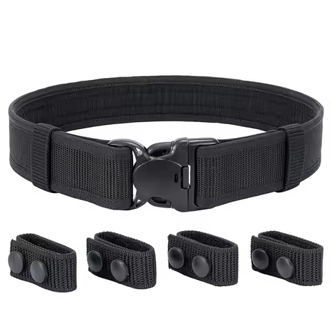 Actical Belt with Hook Lining, 2" Heavy-Duty Nylon Belt for Men, Includes 4 Keepers, Ideal for Every