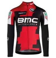 พร้อมสต็อกแข่งทีมแขนยาวขี่จักรยานย์ BMC เสื้อด้านบนจักรยานเสือภูเขาระบายอากาศจักรยานเสื้อด้านบน