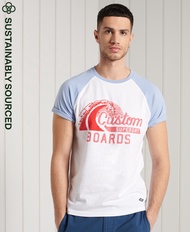 Superdry Organic Cotton Cali Surf Graphic Baseball T-Shirt