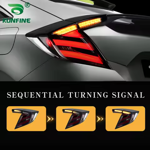 2PCs Car Tail Light Assembly For Honda Civic Hatchback FK7 FK8 FK4 2016-2021 Brake Light Turning Sig