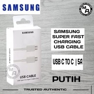 SAMSUNG SUPER FAST CHARGING USB C TO C WHITE 5A ORIGINAL CABLE