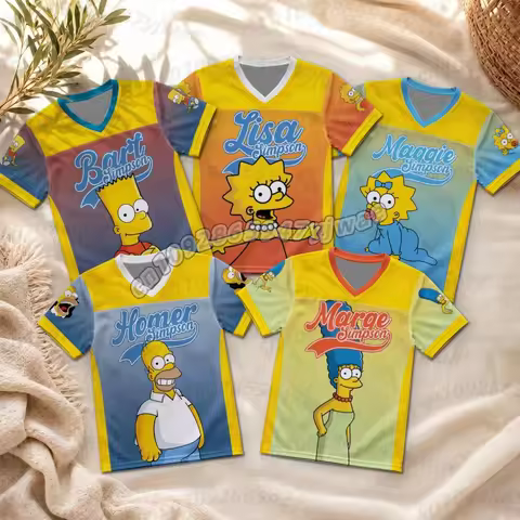 2026 summer Girl's Boy's cartoon Short Sleeve T-Shrit Simpson PRINT T Shirt Kids Summer Men Women Bo