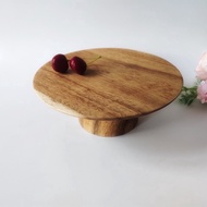 (2 Types) Cake Stand Cake Stand For Cake, High Plate, Acacia Wood Fruit Tray