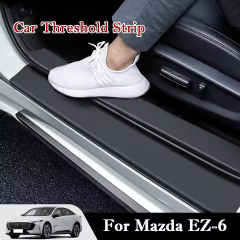 For Mazda EZ-6 2024 2025 Car Threshold Strip Protective Sticker Door Trunk leather Scratch Trampling