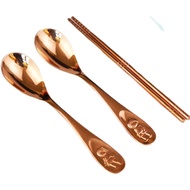 Pure Copper Spoon Chopsticks Pure Copper Children's White Copper Supplement Pure Handmade Bold Solid