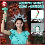 Yirepny Statue of Liberty Headband Crown Torch Cosplay Lady Liberty Costume Accessories 4th of July 