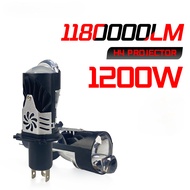 1180000LM H4 LED Projector Car Motorcycle Headlight Bi LED Mini Lens Projector H4 Mini Projector Len