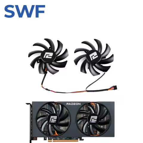 85MM T129215SU Cooling Fan For Powercolor RX 6700 6650 6600 XT RX 5700 5600 XT V2 Fighter Video Card