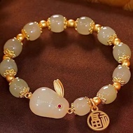Jade Rabbit Bracelet INS Style Cute Beaded Bracelet Girls BFF Birthday Gift