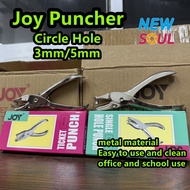 One Hole Hang Tag Puncher 3mm/5mm Ticket Puncher Circle Metal Fastener Hole Puncher Quality JOY