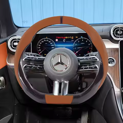 38CM Car Steering Wheel Cover For Mercedes Benz GLC Coupe C254 GLC300 400 AMG 2016 2017 2018 2019 20