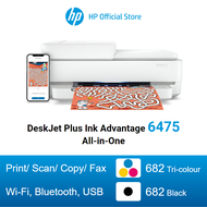 HP Deskjet Plus Ink Advantage 6475 AIO Printer Print - Scan - Copy - Fax Photo Wireless - Color Printer - Duplex - 2 Yrs