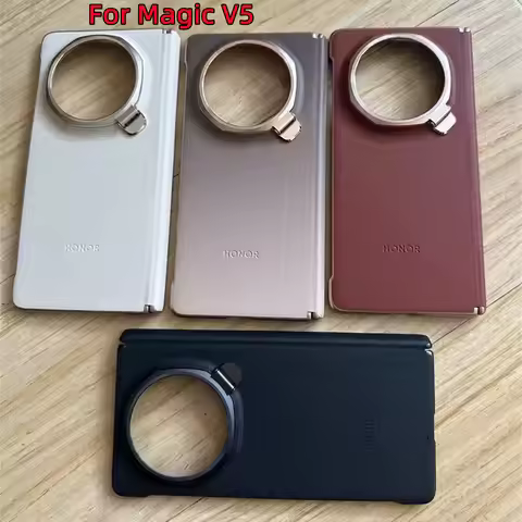 Luxury Business Bracket Cover For Honor Magic V5 5G Premium Leather Stand Case For Magic V5 Shockpro