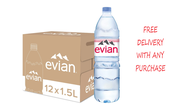 evian Mineral Water 1.5L, (Pack of 12)