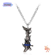 FANSIN1 Jinx Keychain, Metal Game League of Legend Arcane Necklace Jewelry, Fashion LOL Game Accesso