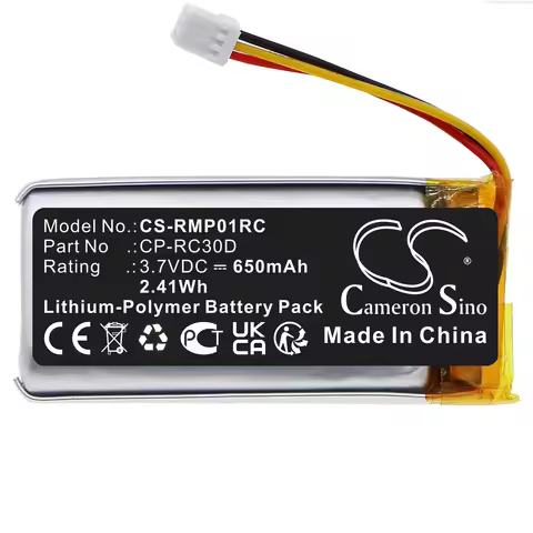 Cameron Sino 3.7V 650mAh Keyboard,Mouse battery CP-RC30D for RAZER NAGA PRO, RZ01-03420, 034200100,B