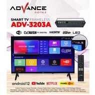 Advance Televisi 32 inch ADV-3203A Smart LED TV - Android 12.0 - HD Google Play/Netflix/YouTube