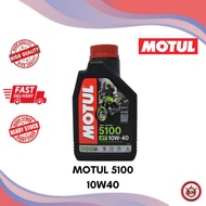 (Ready Stock) Motul 10W40 5100 4T 10W-40 Motorcycle Engine Oil (1L) 100% Original Minyak Hitam