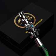 Punk Style Double-Sided hookah Tip Titanium Alloy Nozzle with Hanging Chain Gift Box hookah tips hoo