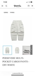 PERSEVERE MULTI-POCKET CARGO PANTS - OFF-WHITE