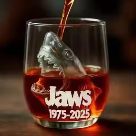 Jaws 50th Anniversary Limited Edition Glassshanhaijing Glass Transparent Cupjaws 50th Anniversary Li