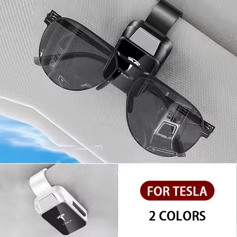 Car Sun Visor Glasses Clips Interior Eyeglasses Storage Holder Compact Storage for Tesla Model 3 S X
