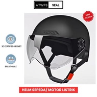 Electric Motorcycle Helmet Electric Scooter Retro Vintage Men Women Adult All Size ABS EPS Visor