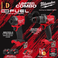 Milwaukee M18 2 IN 1 Limited Drill Driver Combo Set Package / M18 FPD3 + M18 FID3 / Impact Drill + Impact Drill