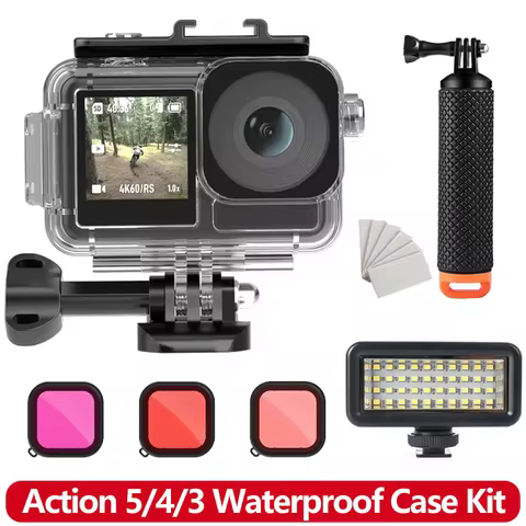 ACTION 5/4/3 Waterproof Case Diving Underwater Protective Housing Shell for DJI Osmo Action 5 PRO 4 