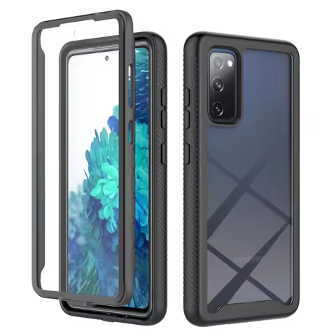 For Galaxy S20 FE Cover Shockproof Clear PC Case Built-in Screen Protector TPU Bumper Rugged Cover F