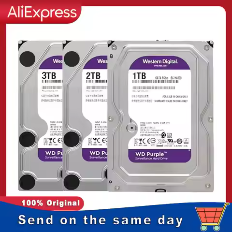 WD Purple 4TB 1TB 2TB 3TB 6TSurveillance Internal Hard Drive Disk 3.5" 64MCache SATA III 6Gb/s HDD H