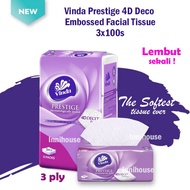 Vinda Prestige 4D Deco Embossed Facial Tissue (3x100s/3x110s) Vinda Tissue