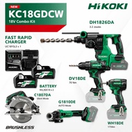 HIKOKI 18V COMBO KIT - KC18GDCW ( DH1826DA / DV18DE / WH18DE / G1810DE / C1807DA )