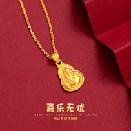 Boutique Dây Chuyền Phật Nhỏ Cho Nữ Mặt Dây Chuyền Xương Đòn Phật Di Lặc Nhỏ Bằng Vàng Cát 18K Phiên