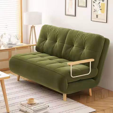 Apartment Modern Double Sofa Bed Home Cream Style Fabric Folding Soft Cloud Sofa Designer Adjustable