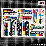 ( isi 23 Stiker ) Stiker CCTV Truk Cutting Variasi Mobil Emblem Sticker Canter Aksesoris Mobil stike