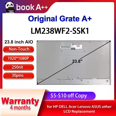 Original New 23.8" LM238WF2 SSK1 LM238WF2-SSK1 LM238WF2 (SS)(K1) FHD IPS 75Hz 30Pins LCD Screen Disp