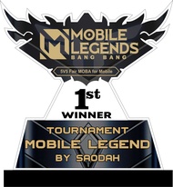 Trophy mlbb/Plakat mlbb/Piala mlbb/Mobile Legends/Bahan Akrilik 3mm dan 6mm/Free Design suka suka/