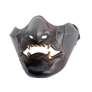 Spirit of Horse Island Mask Prajna Japan Dark Grimace Half Face Resin Mask Halloween Props