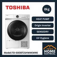 Toshiba 8KG Heat Pump Dryer TD-E80BT21HWM(WW)
