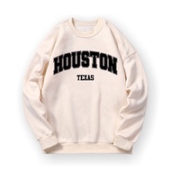 FREE SHIPPING SWEATSHIRT BASIC HOUSTON TEXAS II SWEATER CREWNECK PRINT DTF II SIZE M - XL KIDS &