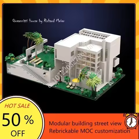 4066PCS Giovannitti House of Richard Meier Modular MOC Creative street view Model Custom Puzzles Edu
