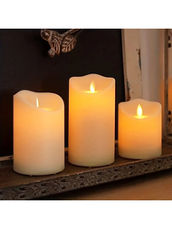 1入組/個電子蠟燭,無火led電池蠟燭適用於營造氛圍,室內裝飾,婚禮和生日