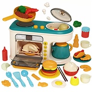 Deejoy Pretend Play Kitchen Toy with Music & Light,Toy Kitchen Accessories,Electronic Induction Cook
