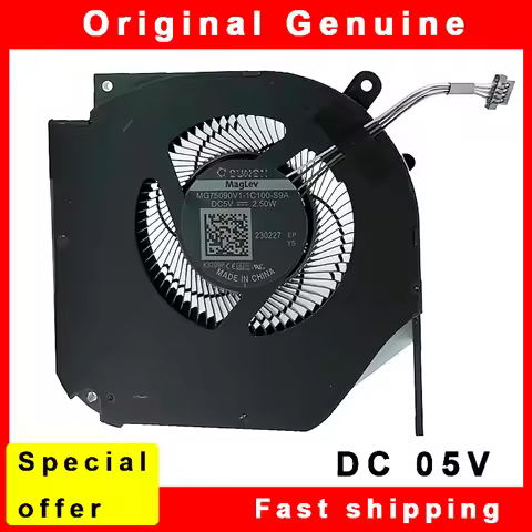 New Laptop CPU GPU Cooling Fan for XMG NEO 15 (E22) 2022 RTX 3080Ti MG75090V1-1C100-S9A DC5V 2.50W 4